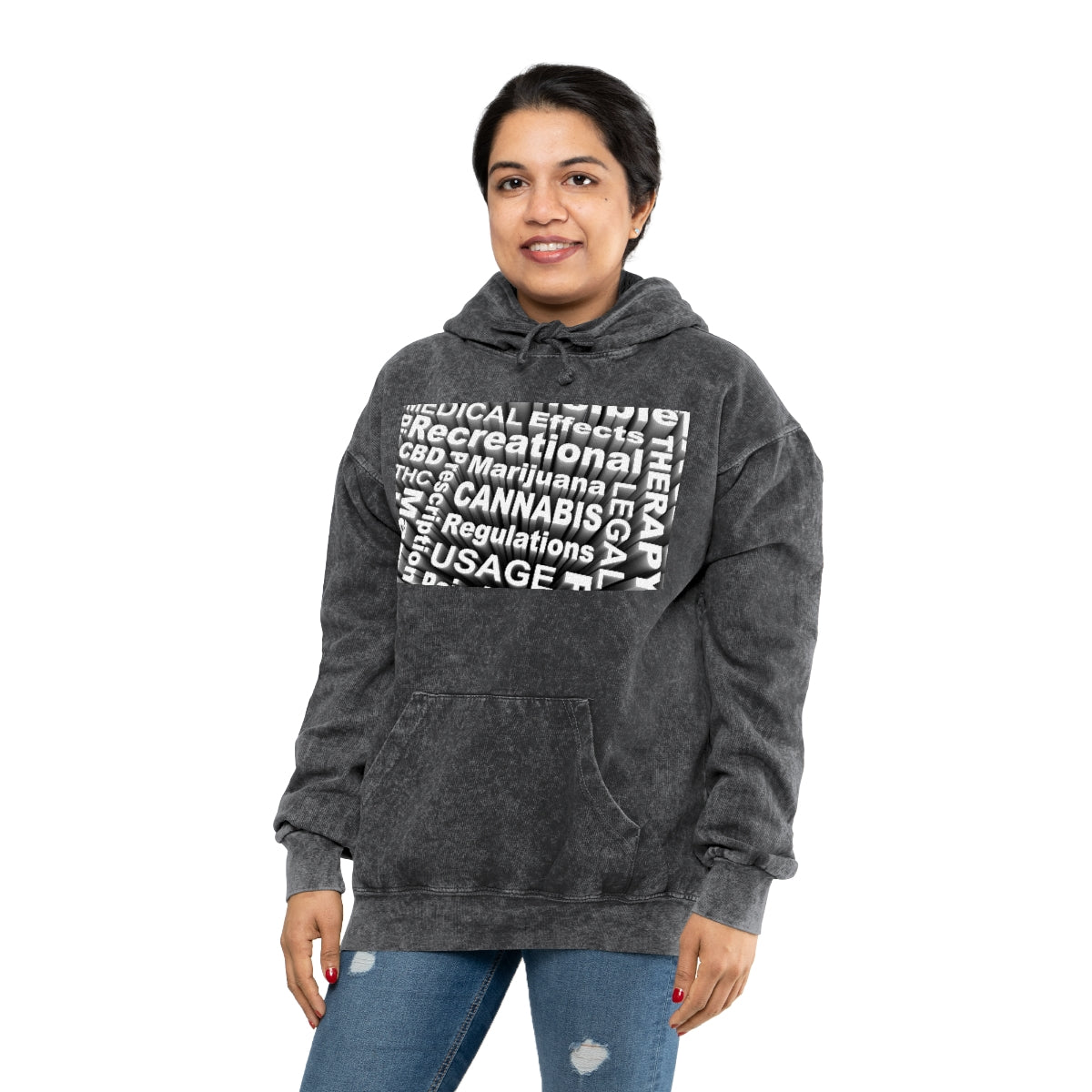 THC Unisex Mineral Wash Hoodie
